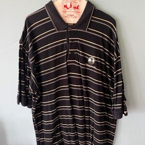 Cutter And Buck Pebble Beach Men’s Black Stripe Polo Size XL